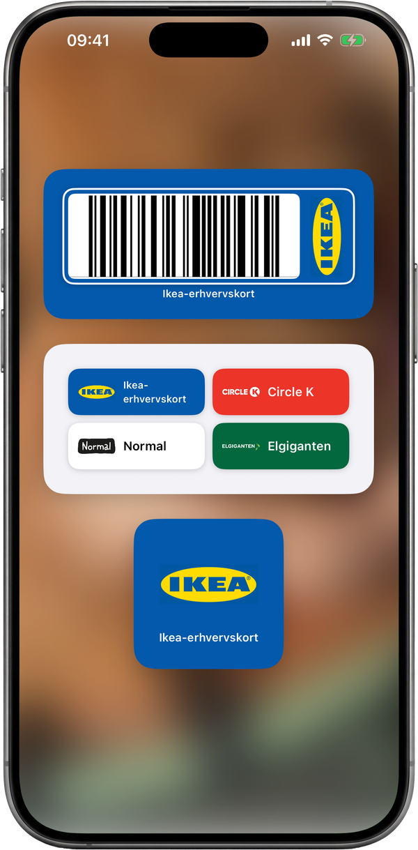 ShowCards-widgets til hjemmeskærm og låseskærm