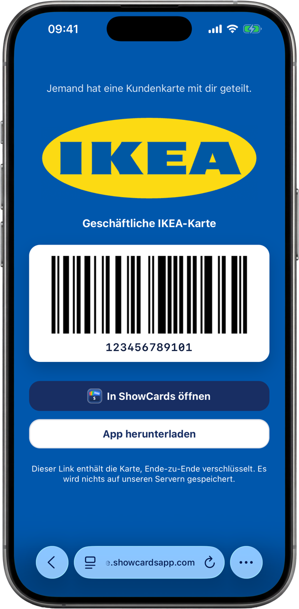 Eine Karte mit einem Tipp teilen
