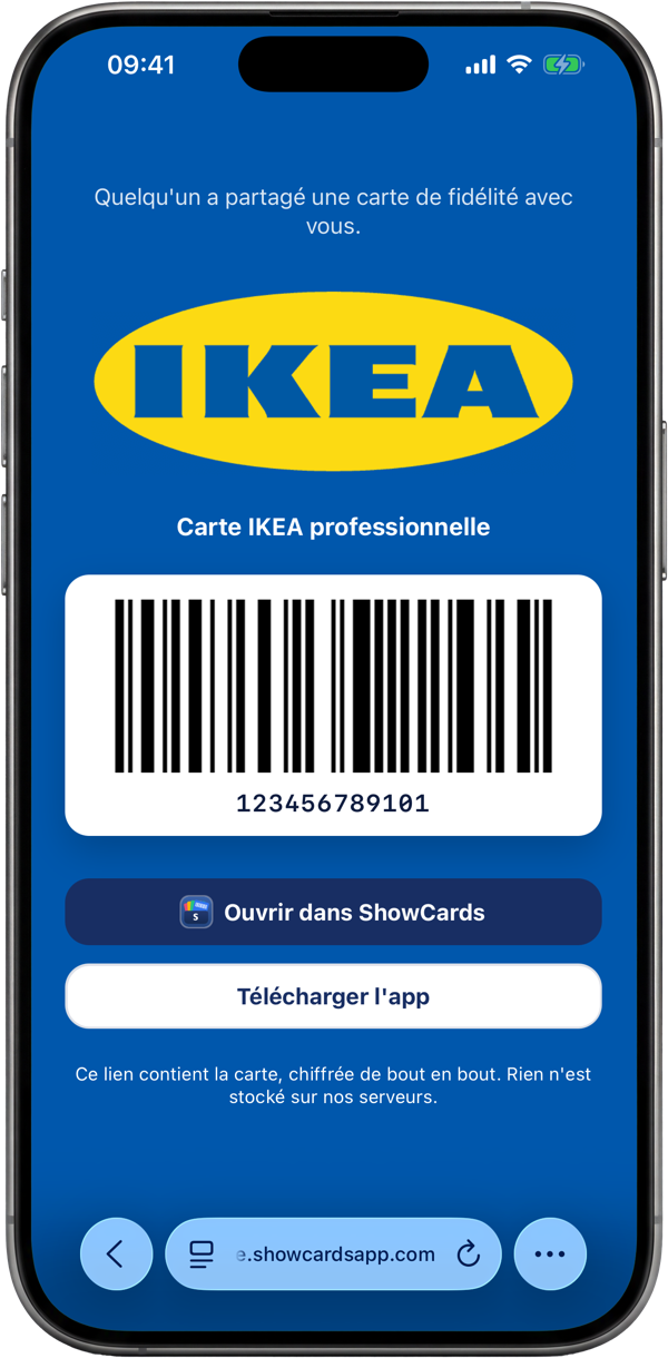 Partagez une carte en un toucher