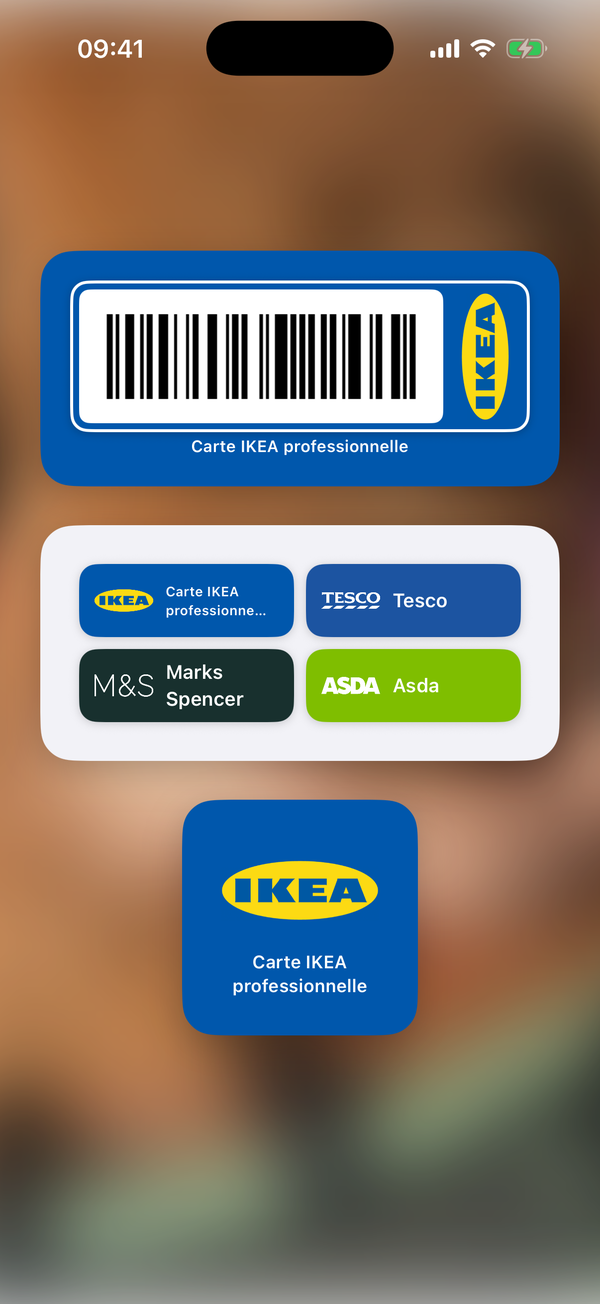 Widgets ShowCards sur l'écran d'accueil et l'écran de verrouillage