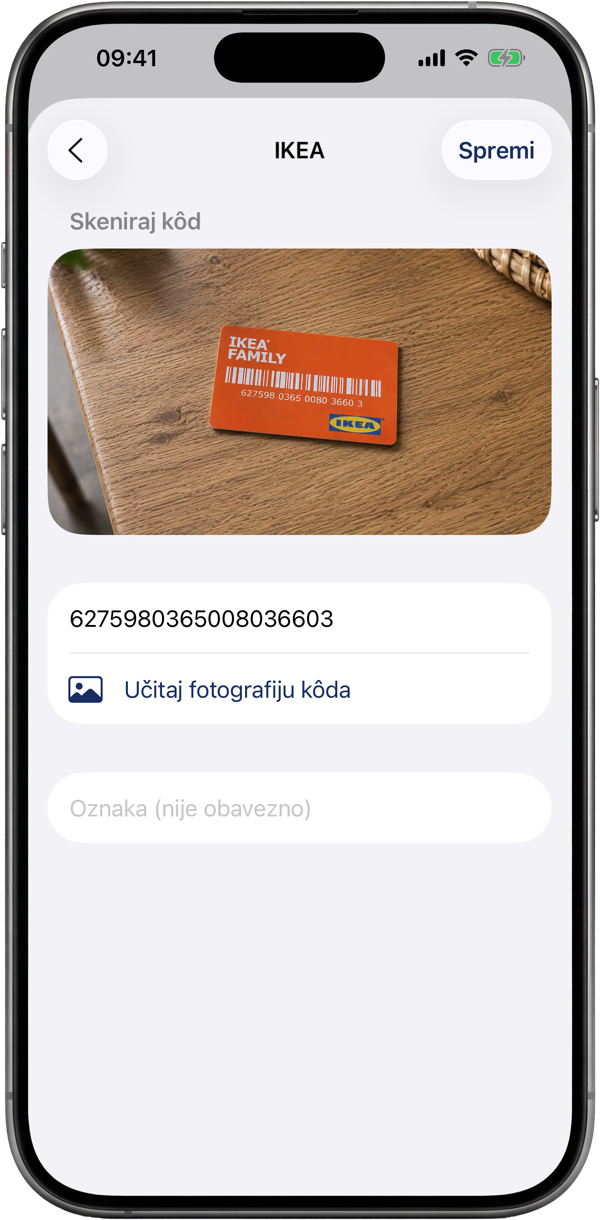Skenirajte bilo koju karticu
