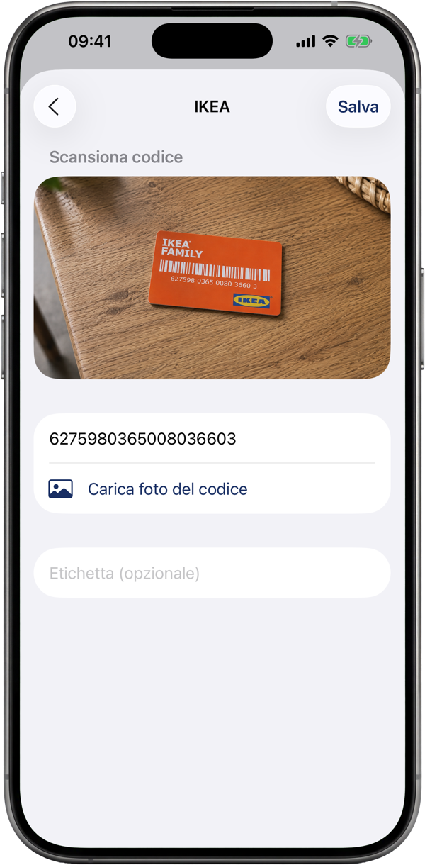 Scansiona in pochi secondi