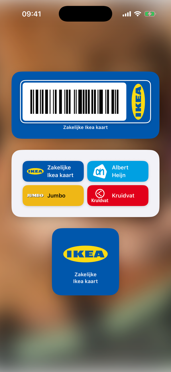 ShowCards-widgets voor start- en vergrendelscherm