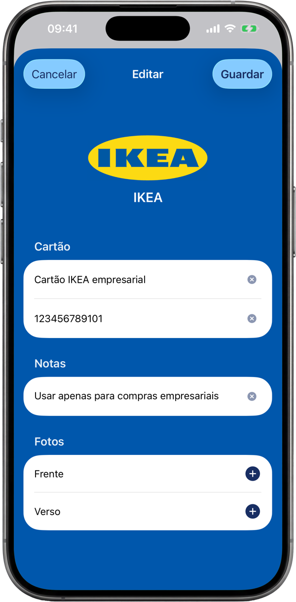 Torne cada cartão seu